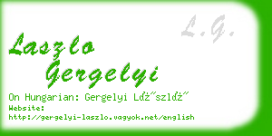 laszlo gergelyi business card